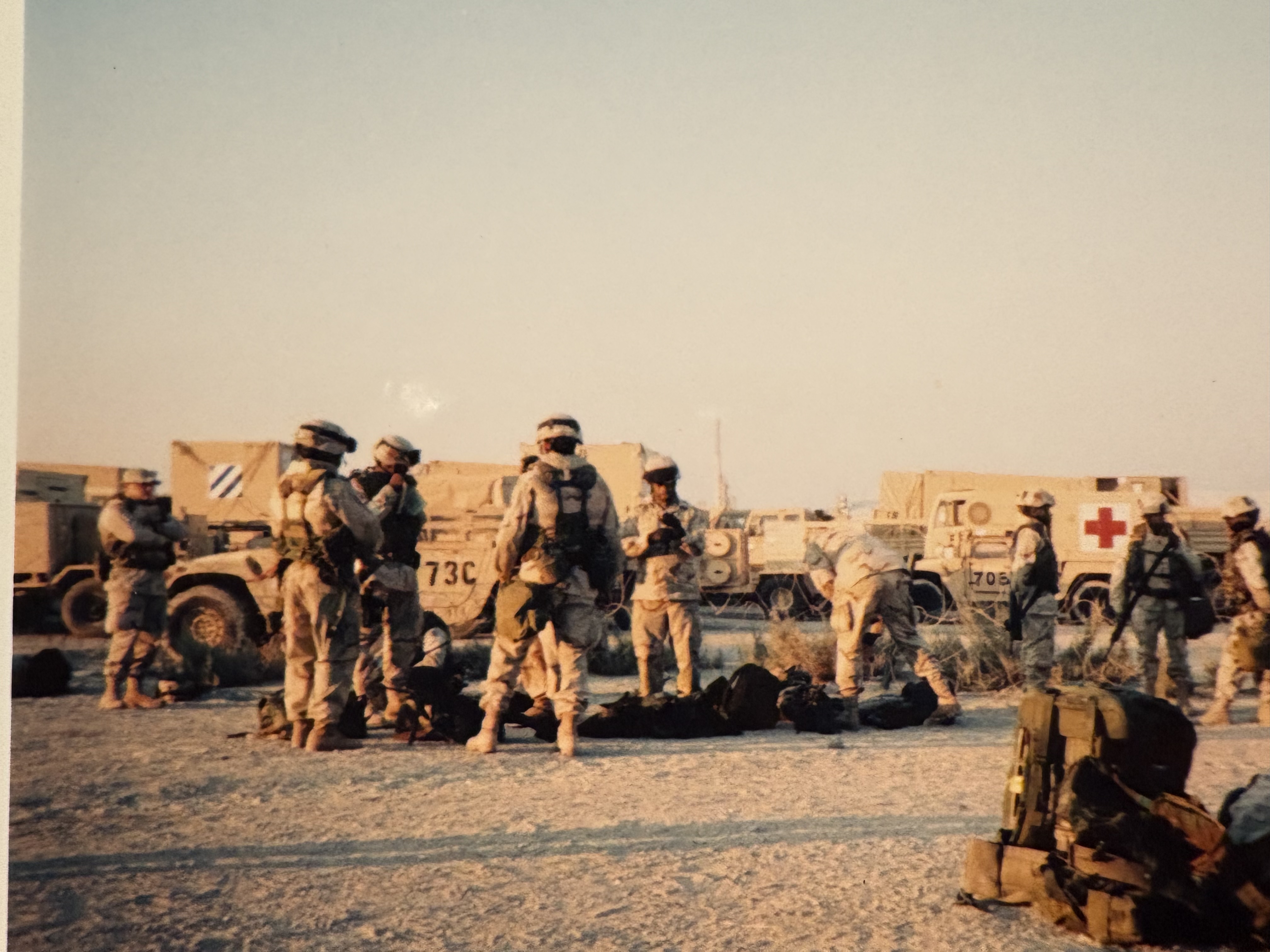 Sue Fisher in service with a soldier